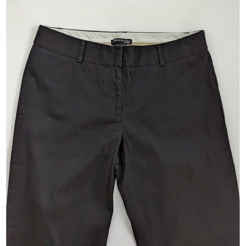 Kenneth Cole Kayla Wide Leg Dress Pant Flat Front Black Size 8 - Picture 3 of 11